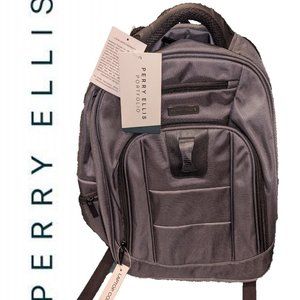Perry Ellis Portfolio Business Laptop 18" Backpack, Charcoal